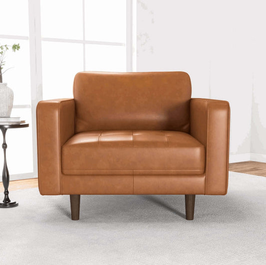 Catherine MCM Leather Lounge Chair - Revel Sofa 