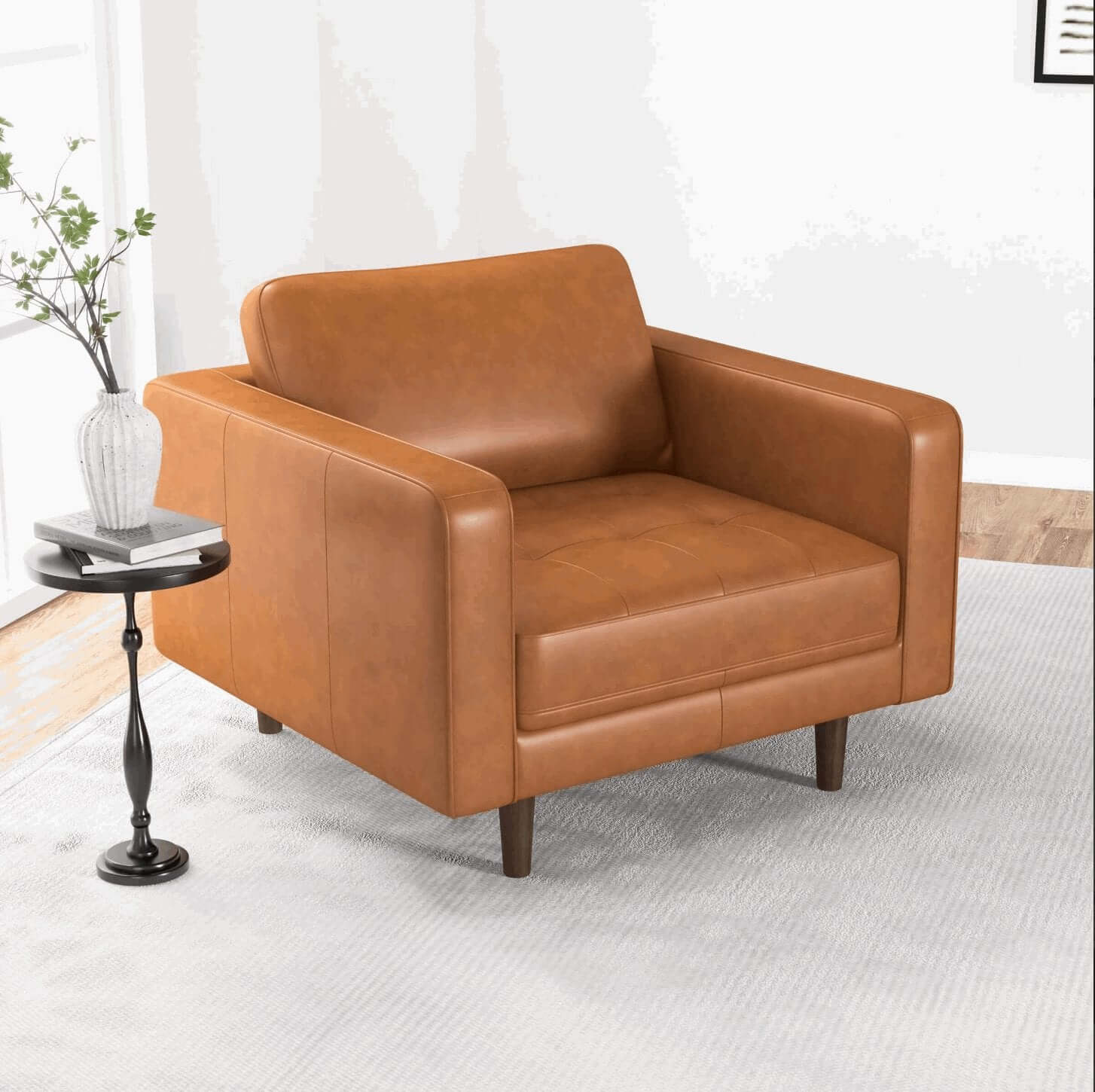 Catherine MCM Leather Lounge Chair - Revel Sofa 