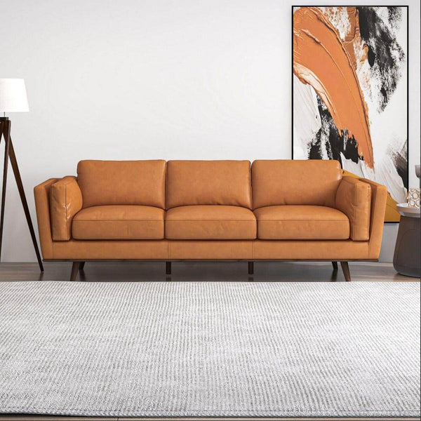 Chase MCM Style Genuine Leather Sofa 91