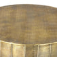 Antique Brass Metal Cylindrical Coffee Table 29" - Revel Sofa 