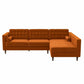 Christian MCM Tufted Velvet Chaise Sectional Sofa 102" - Revel Sofa 