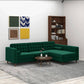 Christian MCM Tufted Velvet Chaise Sectional Sofa 102" - Revel Sofa 