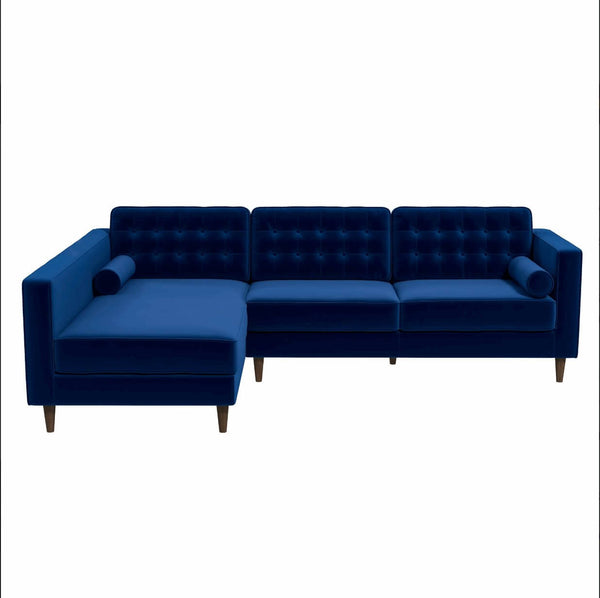 Christian MCM Tufted Velvet Chaise Sectional Sofa 102 - Revel Sofa 