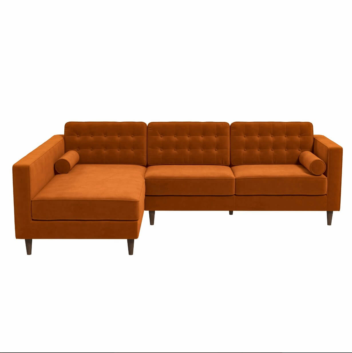 Christian MCM Tufted Velvet Chaise Sectional Sofa 102" - Revel Sofa 