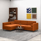 Christian MCM Tufted Velvet Chaise Sectional Sofa 102" - Revel Sofa 