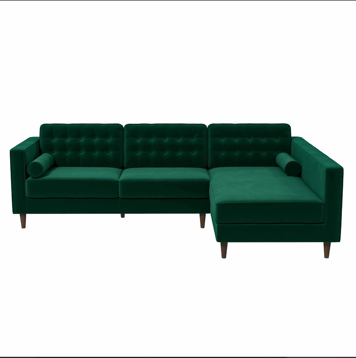 Christian MCM Tufted Velvet Chaise Sectional Sofa 102" - Revel Sofa 