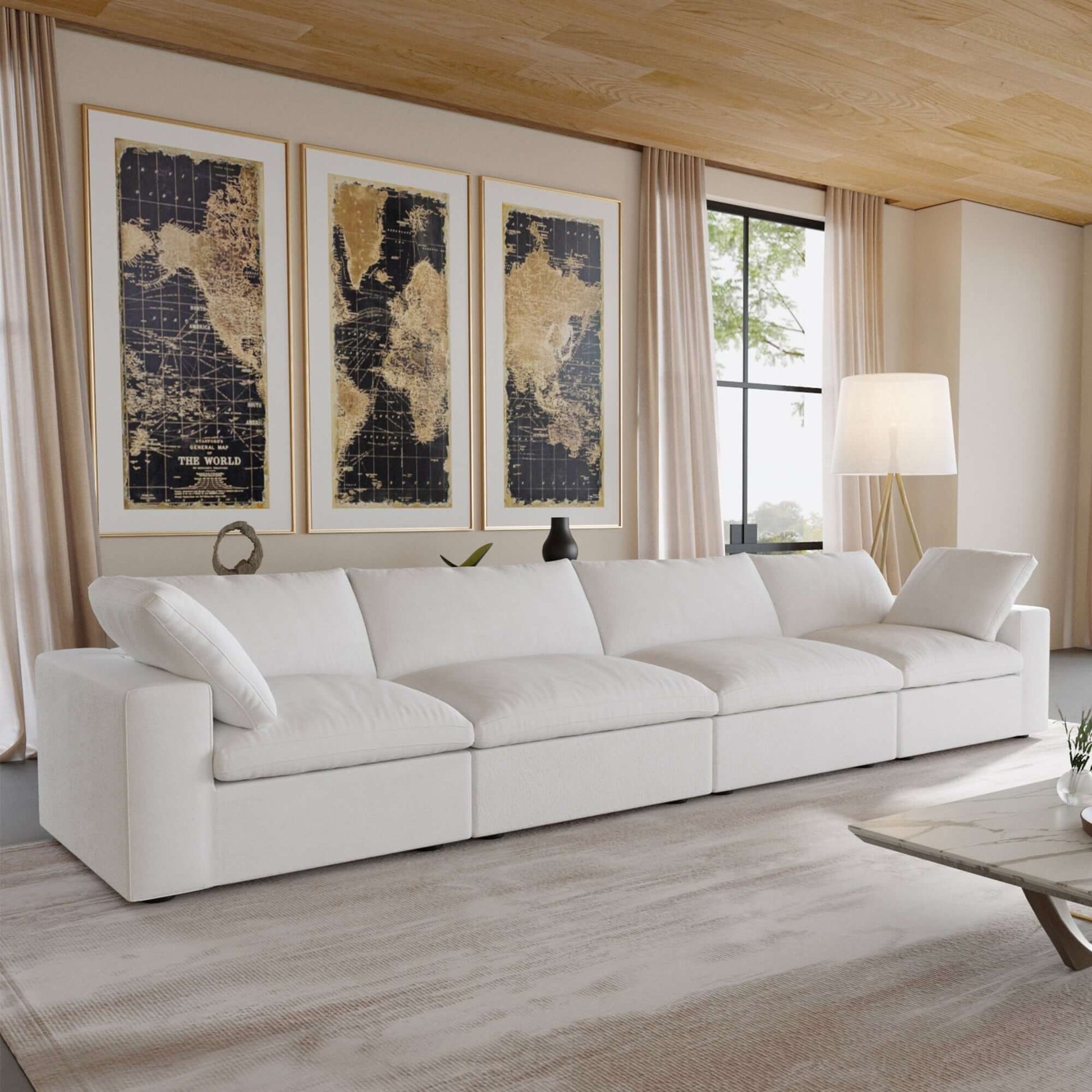 Cloud Modular Sectional Sofa in White, Light Gray or Dark Gray - (Sections Sold Individually)