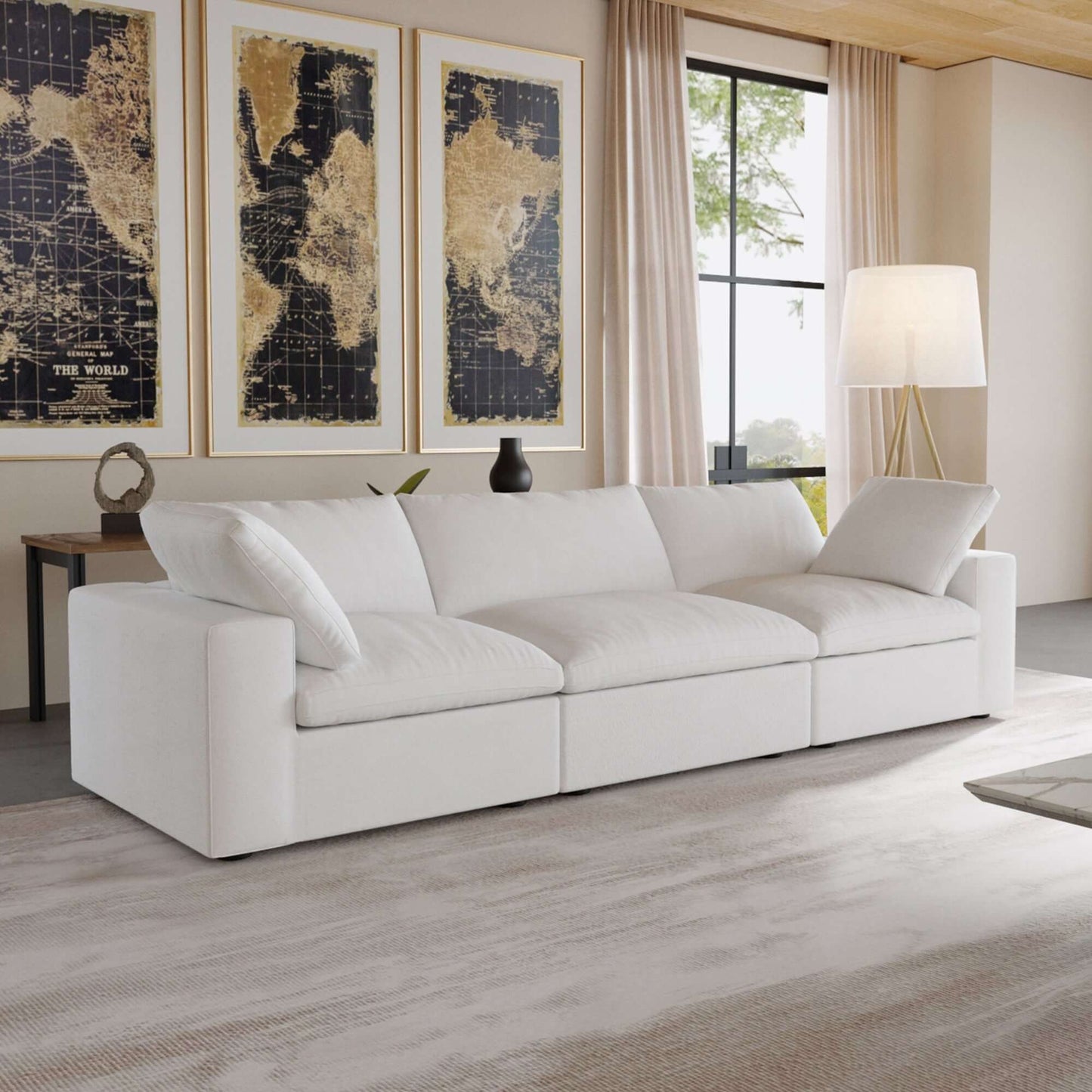 Cloud Modular Sectional Sofa in White, Light Gray or Dark Gray - (Sections Sold Individually)