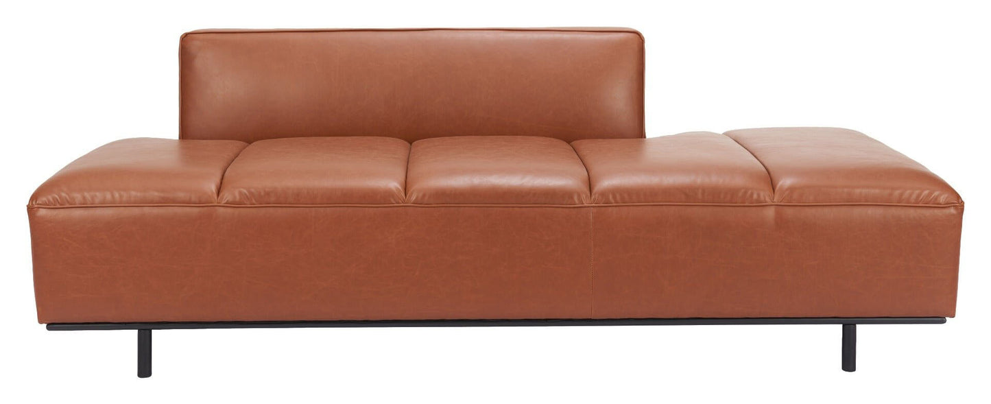 Confection Faux Leather Sofa Couch Day Bed 79" - Revel Sofa 