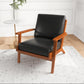 Connor MCM Wood Base Leather Lounge Chair - Revel Sofa 