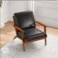 Connor MCM Wood Base Leather Lounge Chair - Revel Sofa 