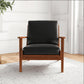 Connor MCM Wood Base Leather Lounge Chair - Revel Sofa 