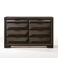 Contemporary Espresso Rubber Wood 8 Drawer Dresser 59" - Revel Sofa 