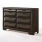 Contemporary Espresso Rubber Wood 8 Drawer Dresser 59" - Revel Sofa 