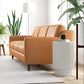 Cooper MCM Genuine Leather Sofa Couch Square Arm 81" - Revel Sofa 