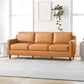 Cooper MCM Genuine Leather Sofa Couch Square Arm 81" - Revel Sofa 