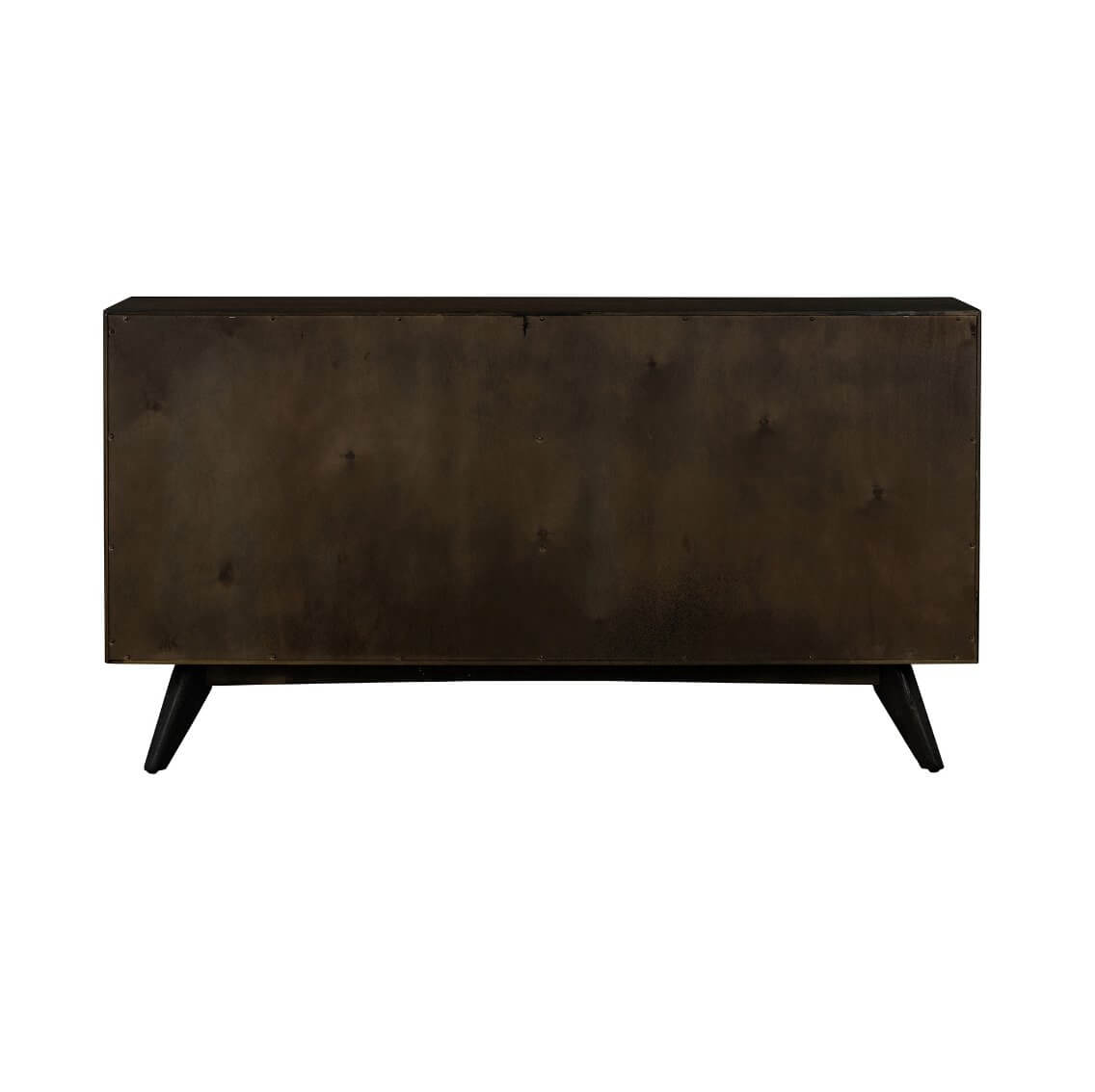 Dark Brown Solid Wood Six Drawer Dresser 63"
