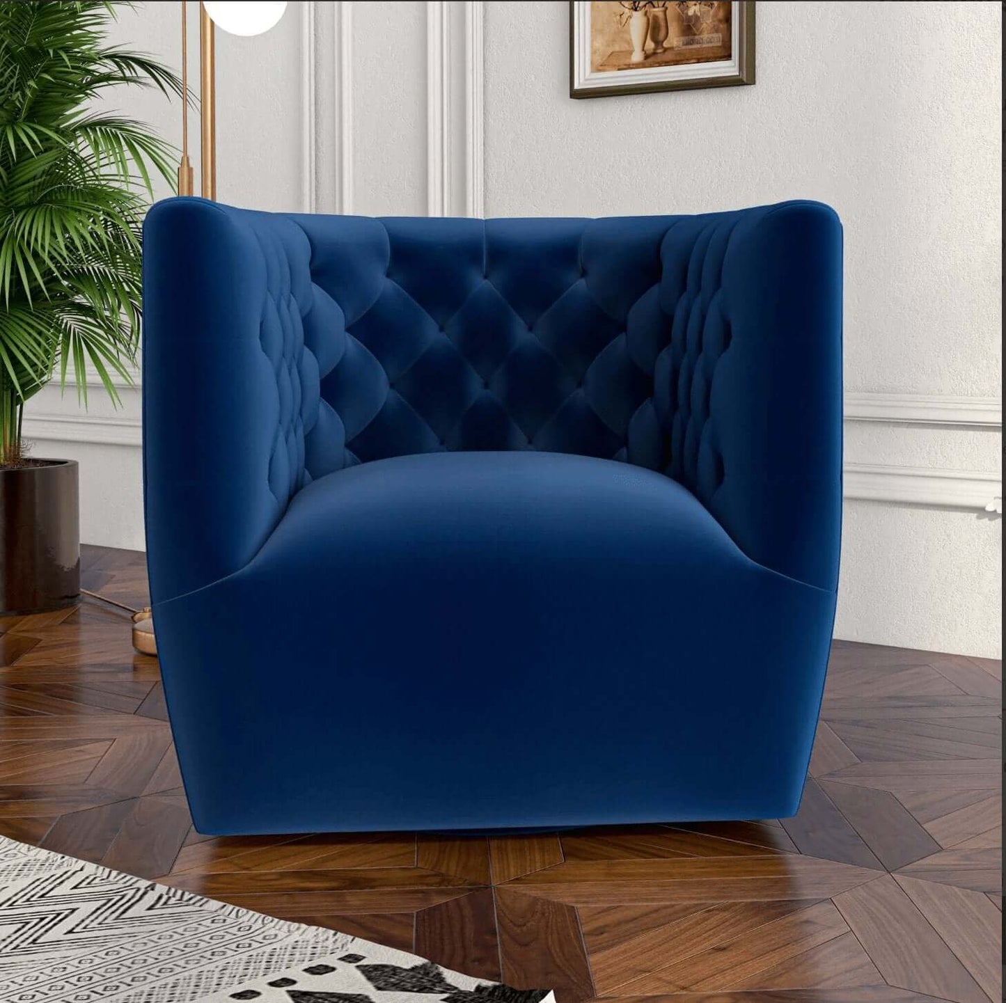 Delaney MCM Tufted Swivel Accent Chair - Revel Sofa 