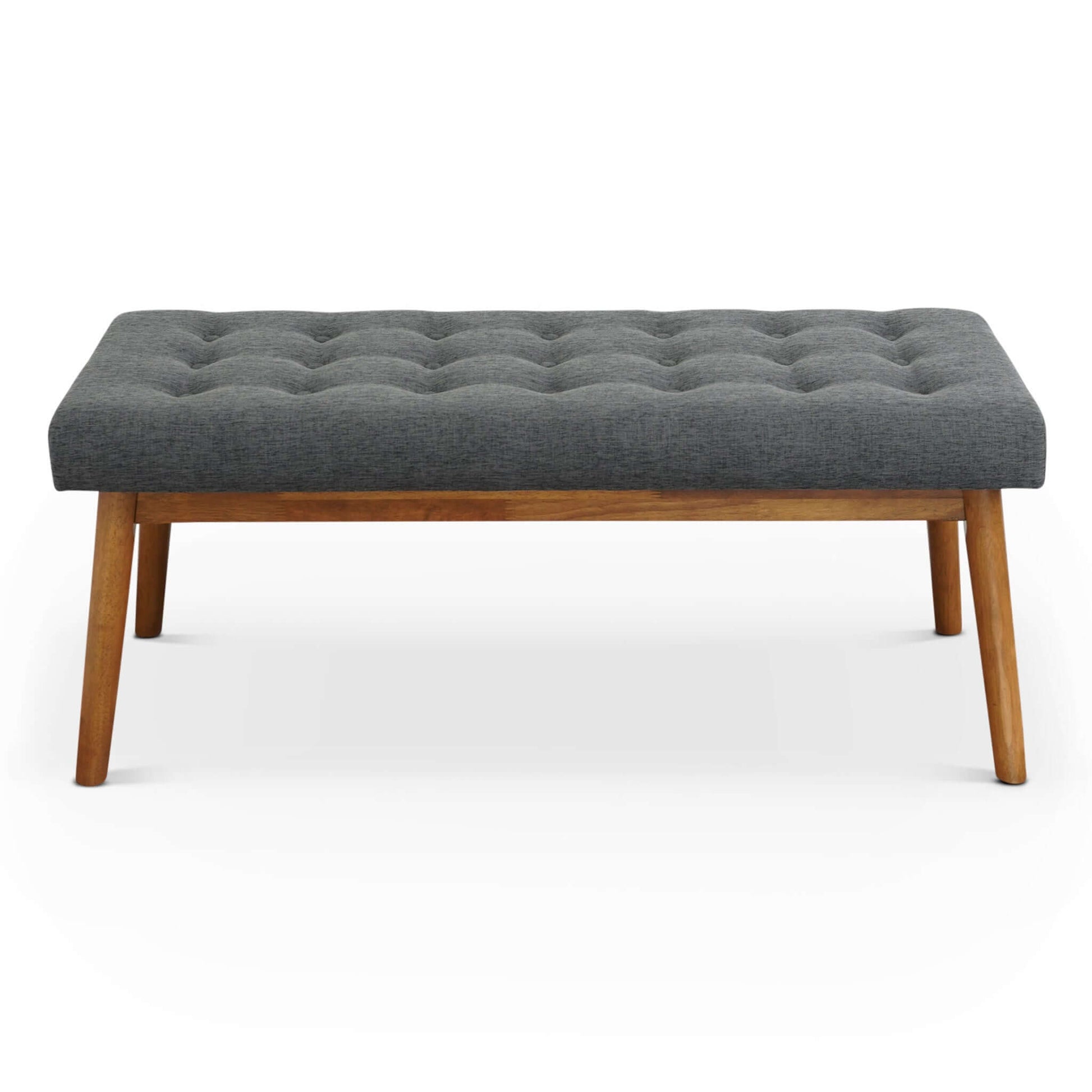 Delilah MCM Tufted Upholstered Fabric Bench - Revel Sofa 