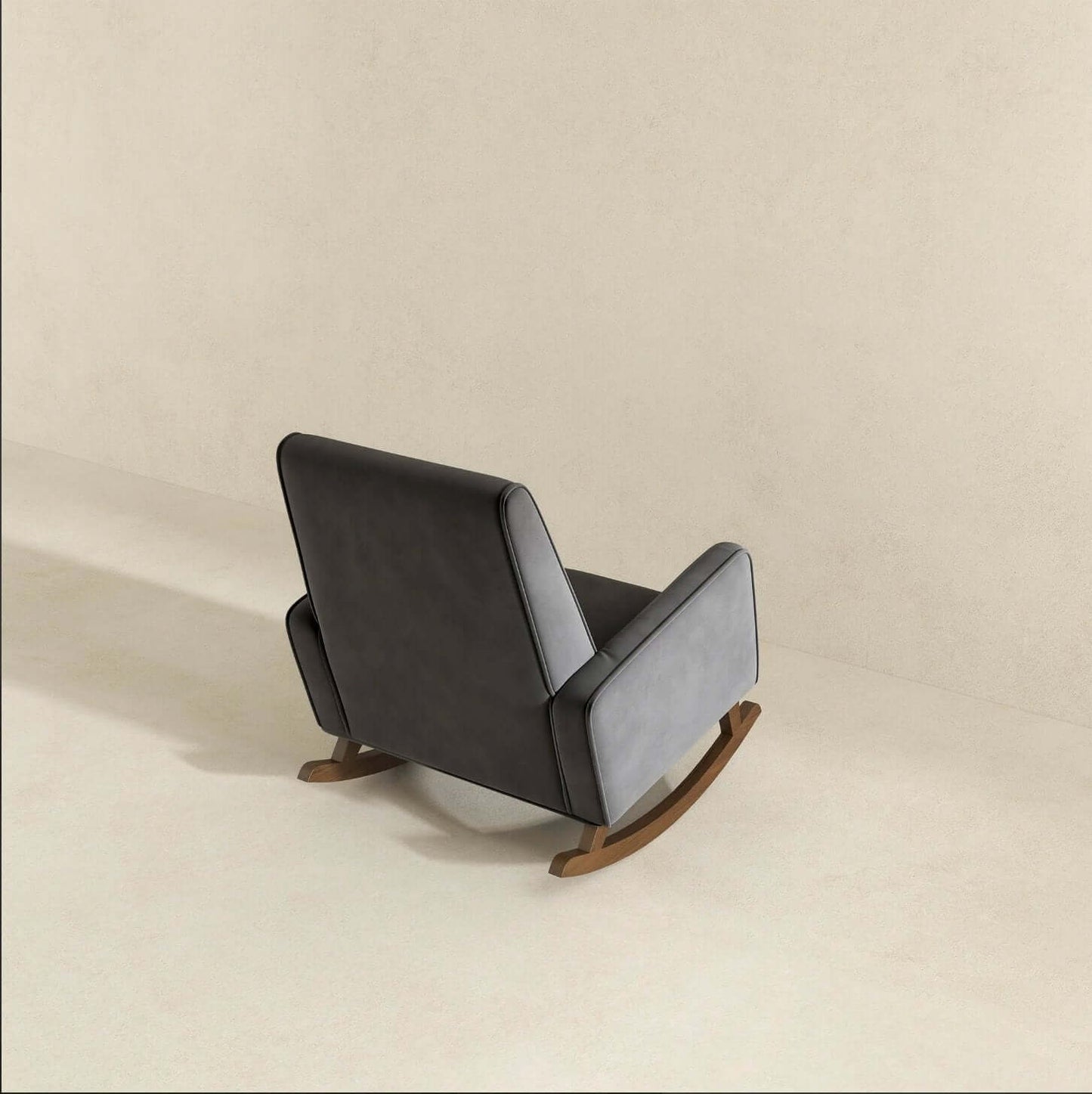 Demetrius Solid Wood Frame Upholstered Rocking Chair - Revel Sofa 