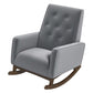 Demetrius Solid Wood Frame Upholstered Rocking Chair - Revel Sofa 