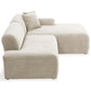 Doxtor Corduroy Sectional Sofa Right Arm Facing Chaise, Cream White 102" - Revel Sofa 