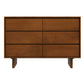 Dubrovnik MCM Style Walnut Dresser With 6 Drawers (47") - Revel Sofa 