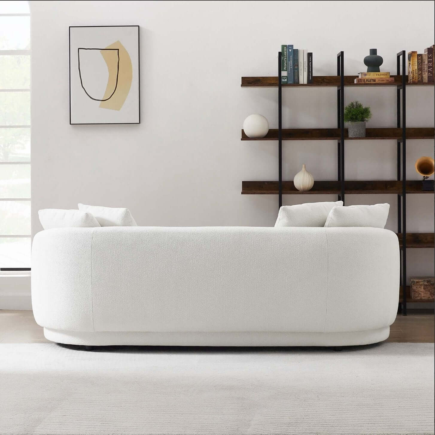 Dylan Modern Bohemian French Boucle Sofa Couch Loveseat 85" - Revel Sofa 