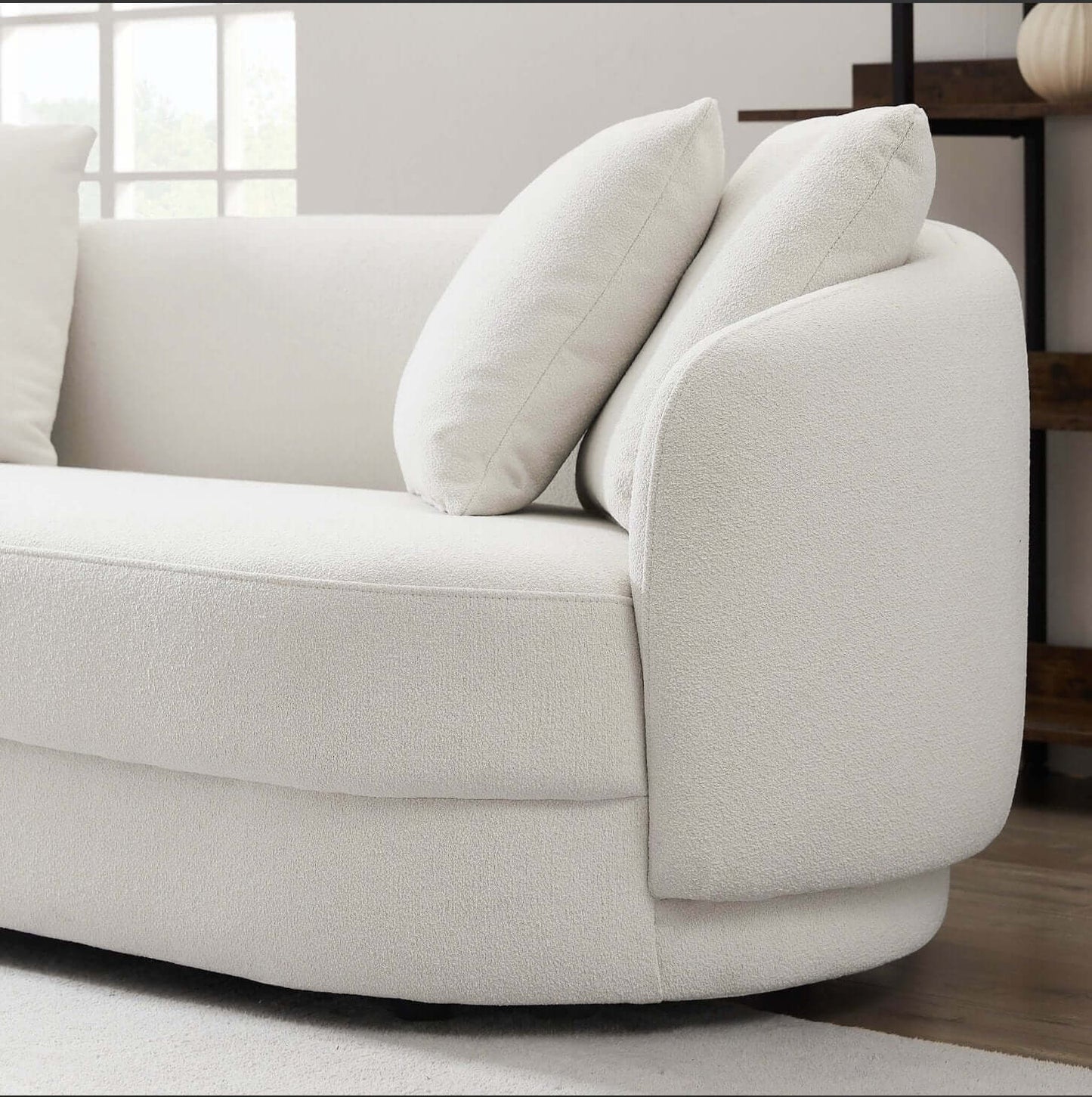 Dylan Modern Bohemian French Boucle Sofa Couch Loveseat 85" - Revel Sofa 