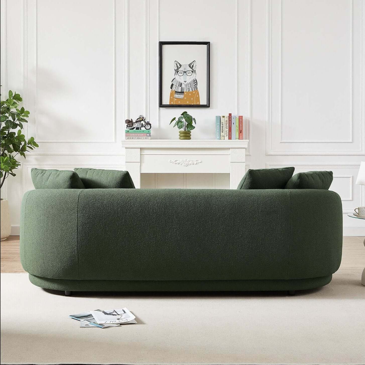 Dylan Modern Bohemian French Boucle Sofa Couch Loveseat 85" - Revel Sofa 