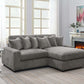 Tavia Corduroy Sectional RF Chaise Sofa, Gray 84" - Revel Sofa 