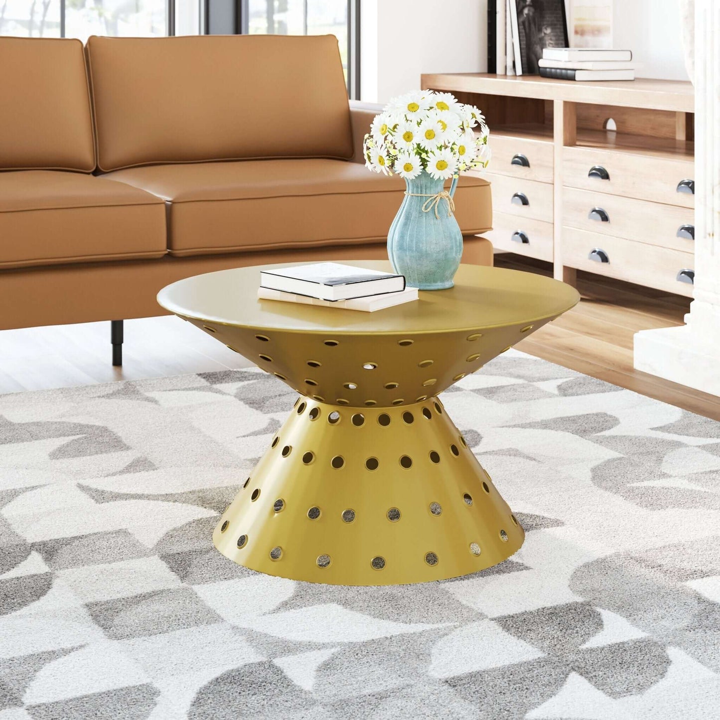 Electron Retro Funky Coffee Table in Gold - Revel Sofa 