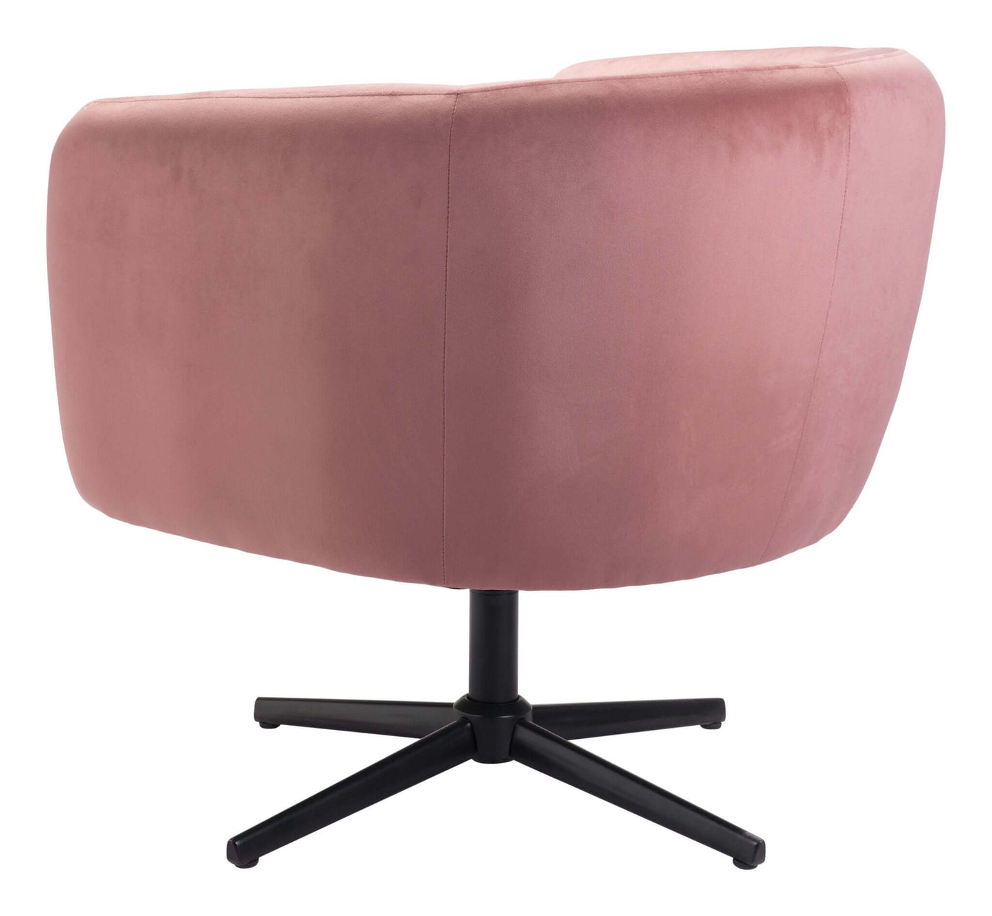 Elia Adjustable Lounge Accent Swivel Chair in Pink Velvet - Revel Sofa 