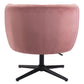 Elia Adjustable Lounge Accent Swivel Chair in Pink Velvet - Revel Sofa 