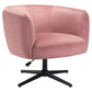 Elia Adjustable Lounge Accent Swivel Chair in Pink Velvet - Revel Sofa 