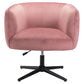 Elia Adjustable Lounge Accent Swivel Chair in Pink Velvet - Revel Sofa 