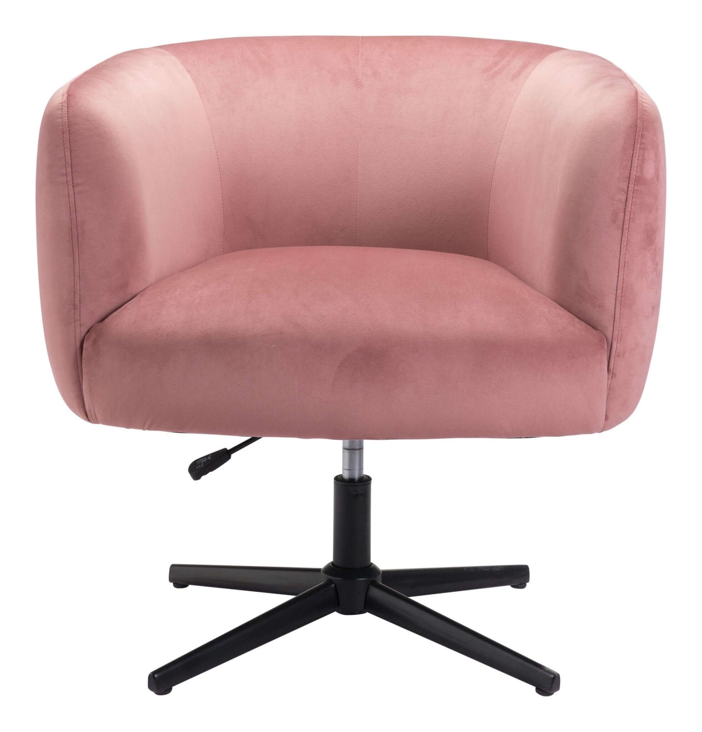 Elia Adjustable Lounge Accent Swivel Chair in Pink Velvet - Revel Sofa 