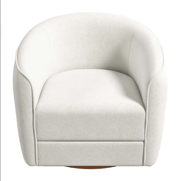 Silla Boucle o de terciopelo giratoria moderna de mediados de siglo 'Elise'