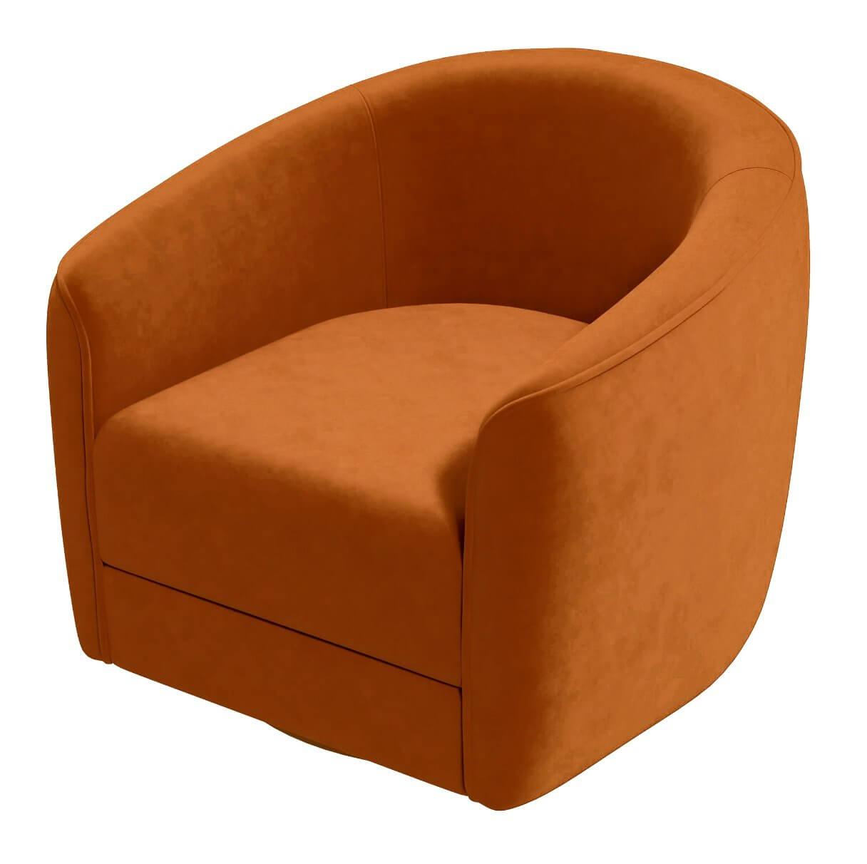 Elise MCM Barrel Swivel Lounge Chair Upholstered in Boucle or Velvet - Revel Sofa 