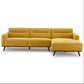 Ella Yellow Linen L-Shape Sectional Chaise Sofa 109" - Revel Sofa 