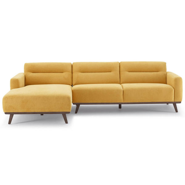 Ella Yellow Linen L-Shape Sectional Chaise Sofa 109