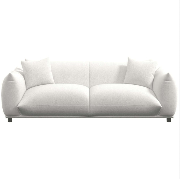 Emma Modern Bohemian Sofa Upholstered in Leather or Boucle 89 - Revel Sofa 