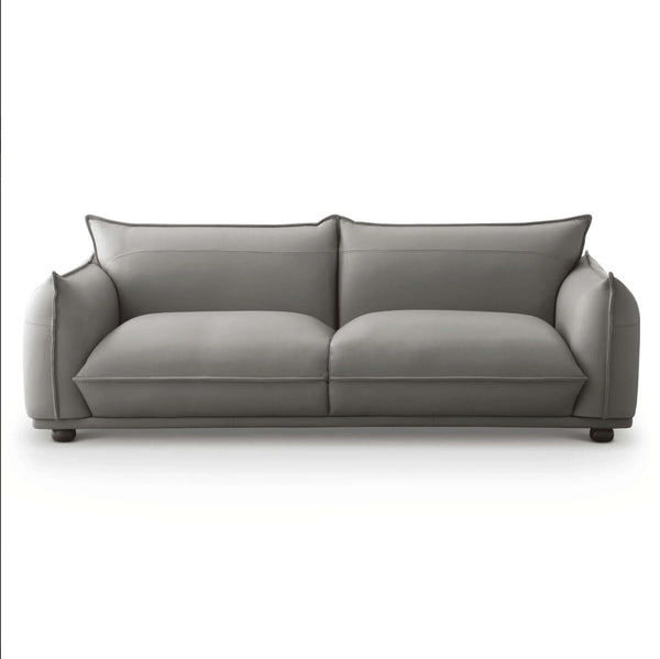 Emma Modern Bohemian Sofa Upholstered in Leather or Boucle 89