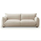 Emma Modern Bohemian Sofa Upholstered in Leather or Boucle 89" - Revel Sofa 