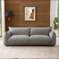 Emma Modern Bohemian Sofa Upholstered in Leather or Boucle 89" - Revel Sofa 