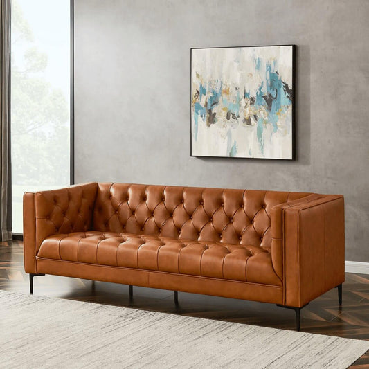 Evelyn MCM Tufted Chesterfield Sofa 88" - Revel Sofa 