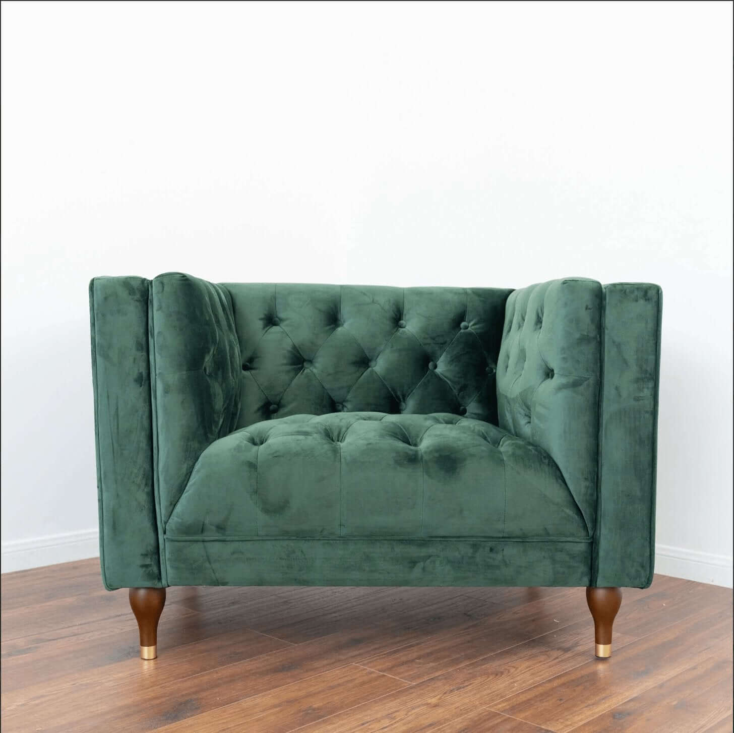 Evelyn MCM Style Tufted Velvet Lounge Chair - Revel Sofa 