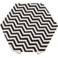 Forma Side Accent End Table Hexagon Striped Top - Revel Sofa 