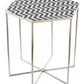 Forma Side Accent End Table Hexagon Striped Top - Revel Sofa 