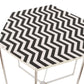 Forma Side Accent End Table Hexagon Striped Top - Revel Sofa 